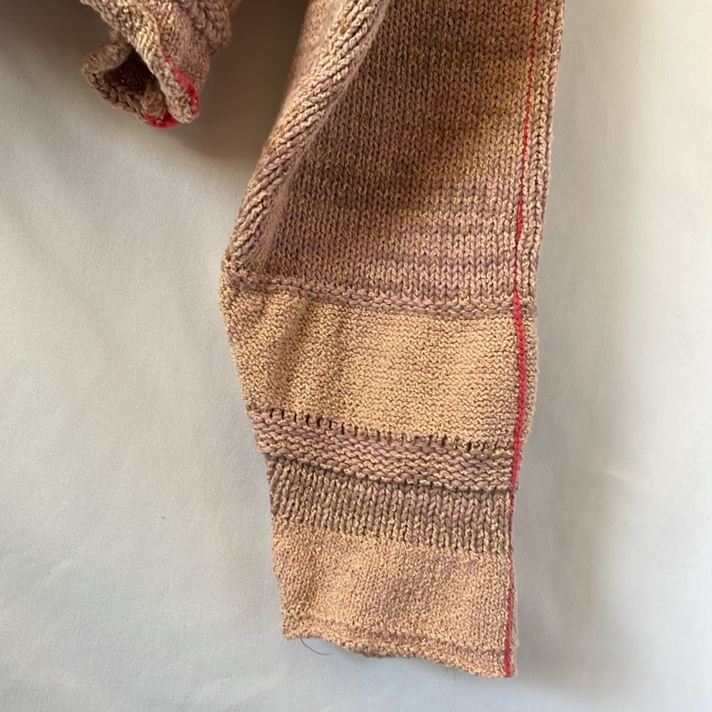 Free people cropped knit sweater mauve and purple size xsmall v neck - Picture 5 of 7